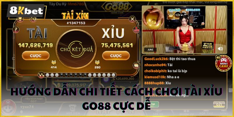 Cách chơi tài xỉu go88 khá dễ dàng